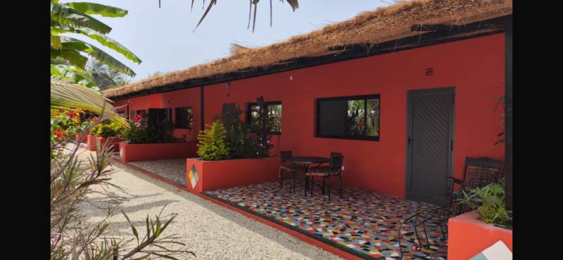 Bungalow meublé 1 chambre avec terrase et piscine dans une résidence sécurisée à Cap Skirring Sénégal